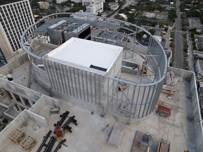 Hanover Riverwalk Fort Lauderdale Florida side ariel view curved components